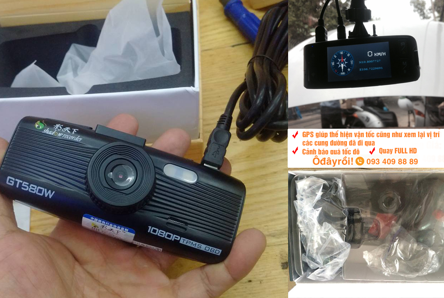 Camera Hành Trình cho xe ô tô SHADOW GT 580W